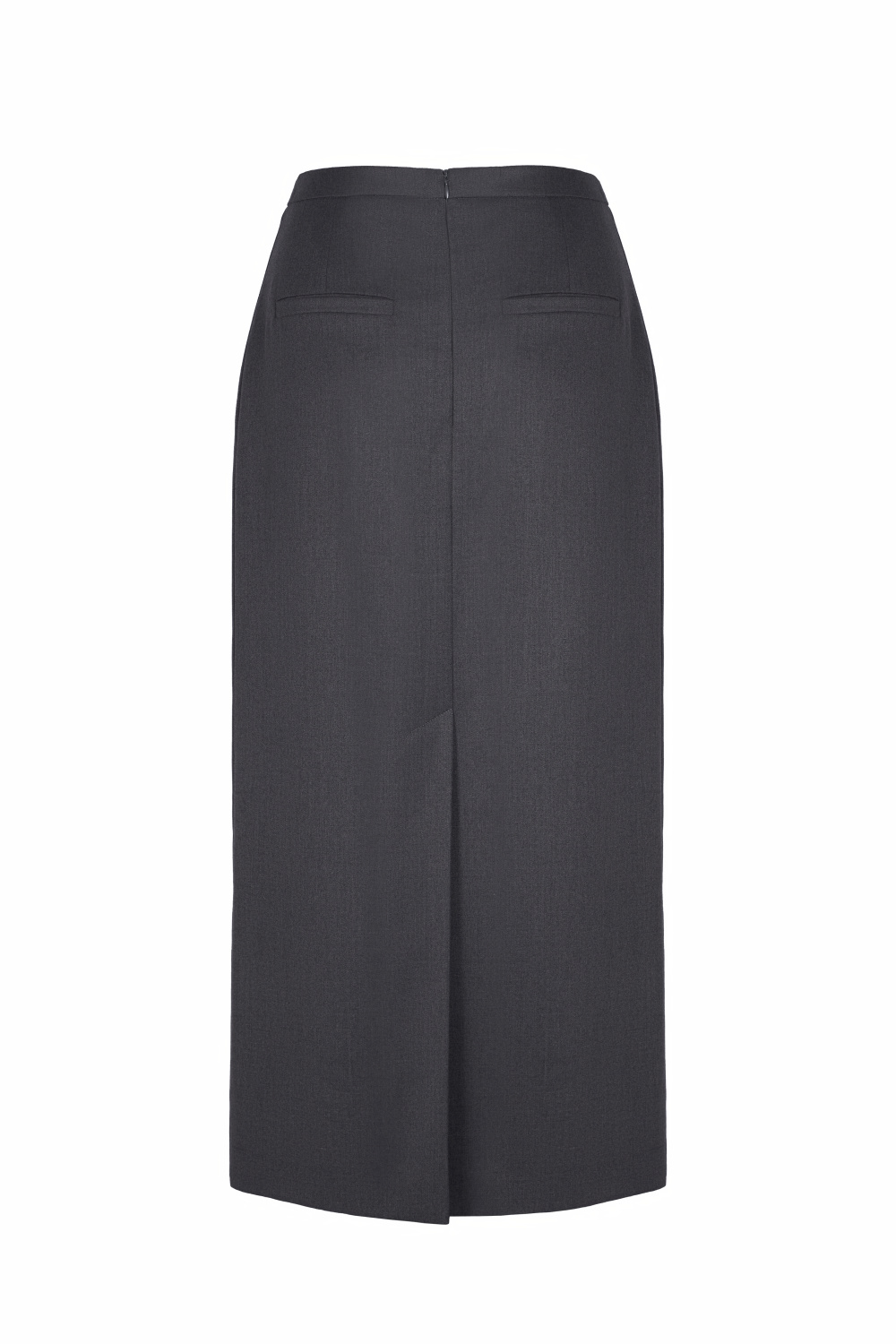 Серая юбка длины макси