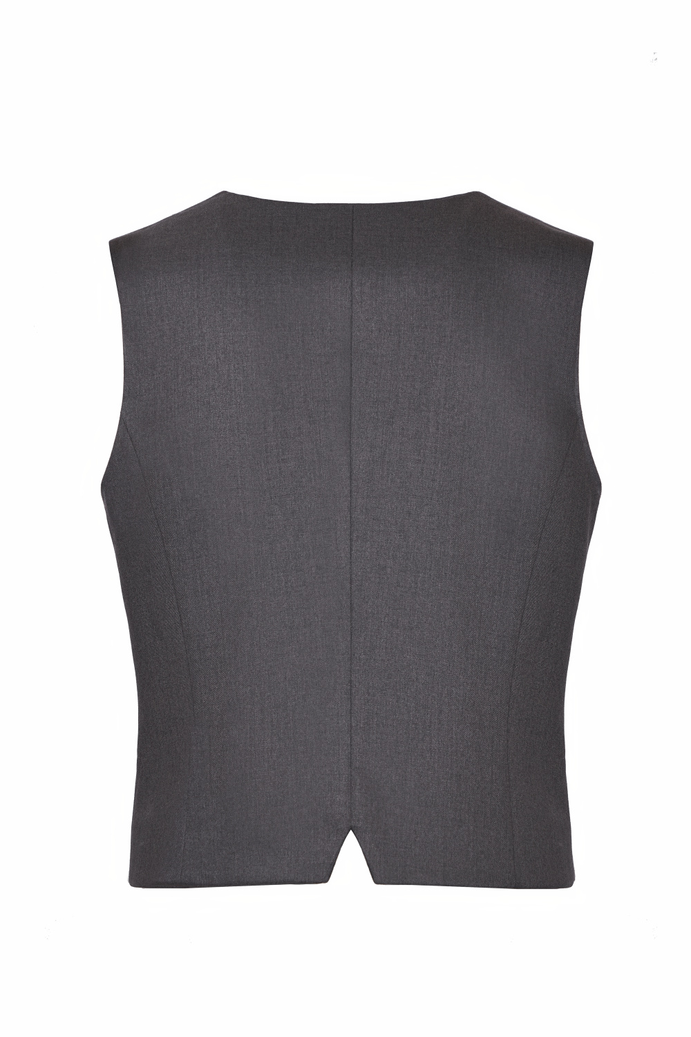 Серый жилет со скрытыми пуговицами