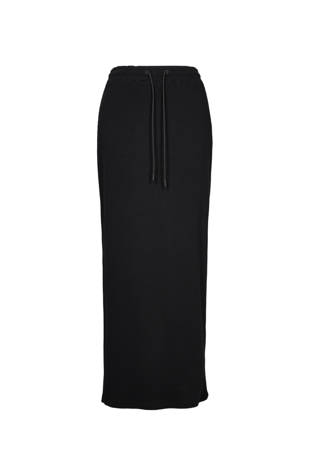 Черная трикотажная юбка длины макси